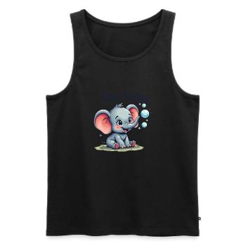 ELEPHANT - Men's Premium Organic Tank Top - black - Front - AI Model Male 178 light (178cm)