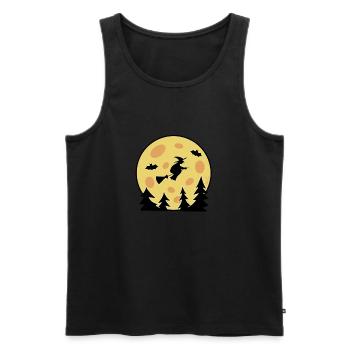 Witch in the Moonlight - Men's Premium Organic Tank Top - black - Front - AI Model Male 178 light (178cm)