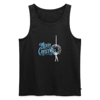 Joyeux Noël neige Noël Vacances - Débardeur bio Premium Homme - noir - Devant - Michal (187cm)