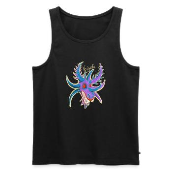 Vejigante Maske - Männer Premium Bio Tank Top - Schwarz - Vorne - Michal (187cm)