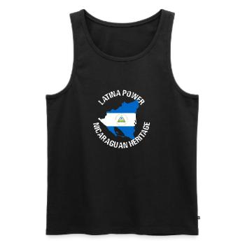 latina power nicaraguan heritage Design - Männer Premium Bio Tank Top - Schwarz - Vorne - AI Model Male 178 light (178cm)