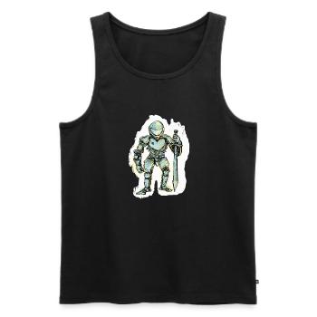 The knight of the multiverse - Men's Premium Organic Tank Top - black - Front - Michal (187cm)