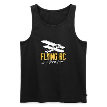 flying rc is plane fun Design for a rc plane - Männer Premium Bio Tank Top - Schwarz - Vorne - AI Model Male 178 light (178cm)