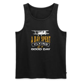 a day spent flying is a good day Design for a r c - Männer Premium Bio Tank Top - Schwarz - Vorne - AI Model Male 178 light (178cm)