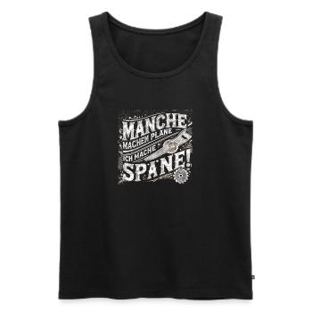 Some make plans, I make chips - Men's Premium Organic Tank Top - black - Front - Michal (187cm)