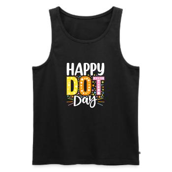 Colorful Dots Tag Make Your Sign - Men's Premium Organic Tank Top - black - Front - AI Model Male 178 light (178cm)