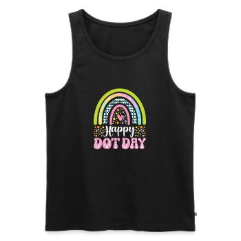 Colorful Dots Tag Make Your Sign - Men's Premium Organic Tank Top - black - Front - AI Model Male 178 light (178cm)
