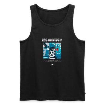 Skyline - Männer Premium Bio Tank Top - Schwarz - Vorne - Michal (187cm)