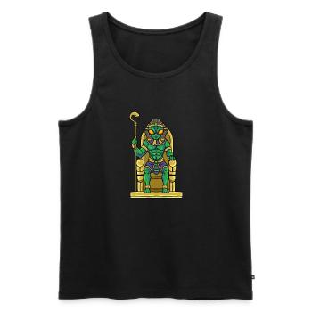 Toutankhamon Mythologie égyptienne extraterrestre - Débardeur bio Premium Homme - noir - Devant - Michal (187cm)