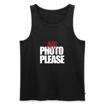 Pas de photo s’il vous plaît. Pas de photo - Débardeur bio Premium Homme - noir - Devant - AI Model Male 178 light (178cm)