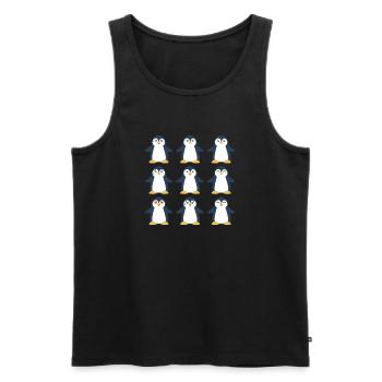 Neun Pinguine Arktischer Seevogel Pinguin - Männer Premium Bio Tank Top - Schwarz - Vorne - AI Model Male 178 light (178cm)