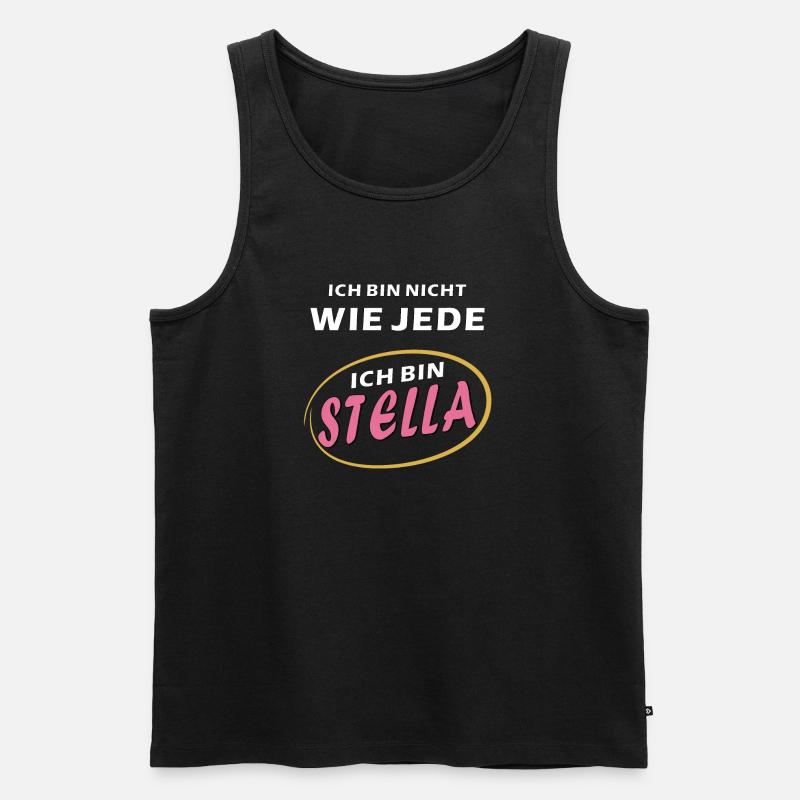 ICH BIN STELLA - Männer Premium Bio Tank Top - Schwarz