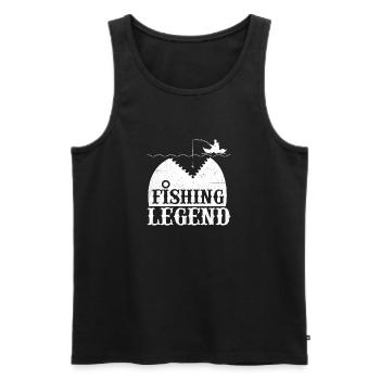 Angellegende Stolzer Angler Fischer Fischer - Männer Premium Bio Tank Top - Schwarz - Vorne - AI Model Male 178 light (178cm)