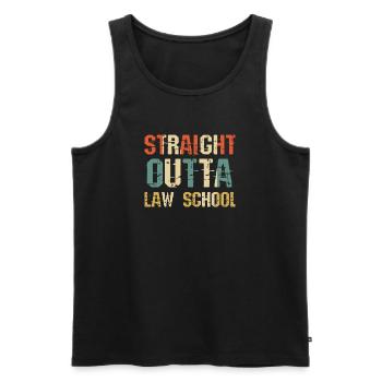 Law Straight Outta Law School Lawyer - Men's Premium Organic Tank Top - black - Front - Michal (187cm)