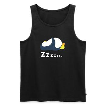Zzzzzzz Winter Arktischer Seevogel Pinguin - Männer Premium Bio Tank Top - Schwarz - Vorne - AI Model Male 178 light (178cm)