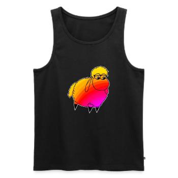 Wolly Sheepling Rainbow Retro wave Gaming - Männer Premium Bio Tank Top - Schwarz - Vorne - AI Model Male 178 light (178cm)