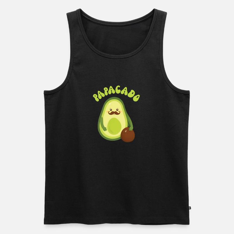Papacado - Männer Premium Bio Tank Top - Schwarz