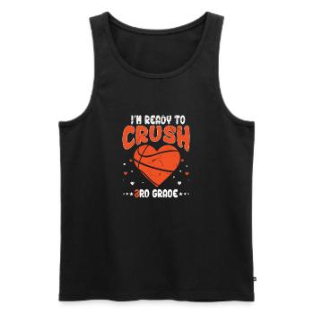 ICH BIN BEREIT, DIE 3. KLASSE ZU ZERQUETSCHEN - Männer Premium Bio Tank Top - Schwarz - Vorne - AI Model Male 178 light (178cm)