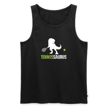 Sport Racket Tennissaurus Racquet Tennis - Men's Premium Organic Tank Top - black - Front - Michal (187cm)