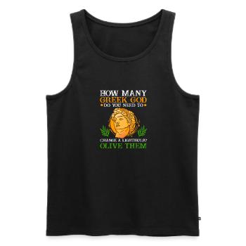 Glühbirne Olive Them Mythologie wechseln - Männer Premium Bio Tank Top - Schwarz - Vorne - AI Model Male 178 light (178cm)