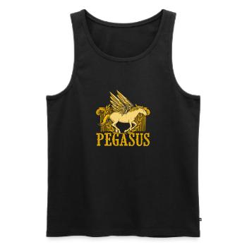 Déesse mythique Pégase Mythologie grecque - Débardeur bio Premium Homme - noir - Devant - Michal (187cm)