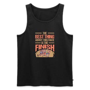 Sprint La meilleure chose est de finir de courir - Débardeur bio Premium Homme - noir - Devant - Michal (187cm)