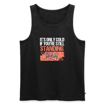 Jogging Ce n’est que froid Marathon courir - Débardeur bio Premium Homme - noir - Devant - Michal (187cm)