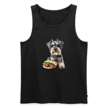 Zwergschnauzer - Männer Premium Bio Tank Top - Schwarz - Vorne - Michal (187cm)