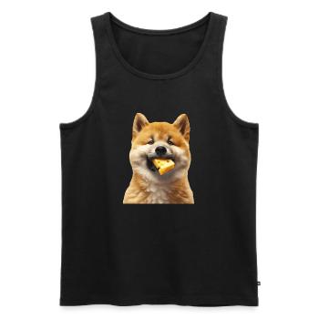 Akita - Männer Premium Bio Tank Top - Schwarz - Vorne - Michal (187cm)