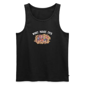 Le pire défilé de jogging de tous les temps - Débardeur bio Premium Homme - noir - Devant - AI Model Male 178 light (178cm)