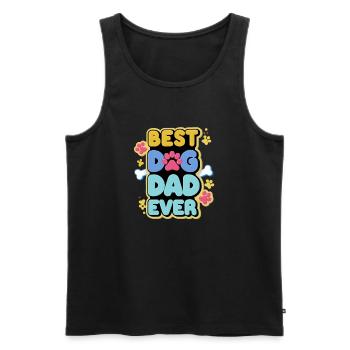 Bester Hundevater - Männer Premium Bio Tank Top - Schwarz - Vorne - AI Model Male 178 light (178cm)