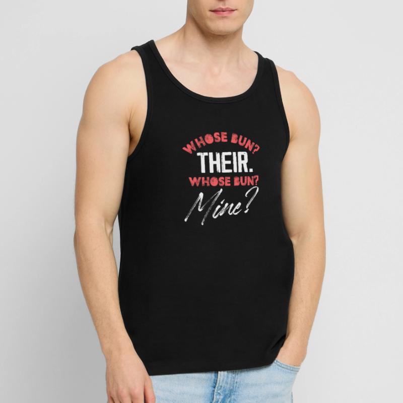 whose bun their whose bun mine Design Männer Premium Bio Tank Top