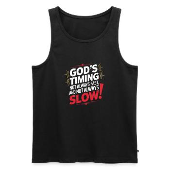 GOOD LUCK - Men's Premium Organic Tank Top - black - Front - AI Model Male 178 light (178cm)