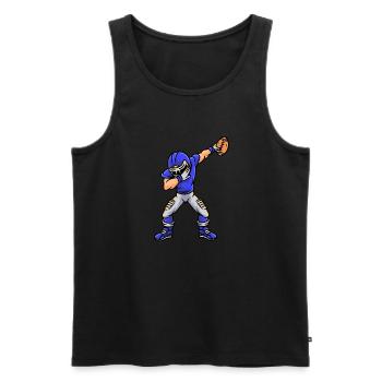 Sport Rugby Dabbing Spieler Fußball - Männer Premium Bio Tank Top - Schwarz - Vorne - Michal (187cm)