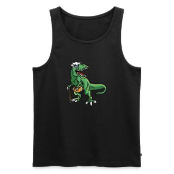 Rugby Fußballer Oma T Rex Fußball - Männer Premium Bio Tank Top - Schwarz - Vorne - Michal (187cm)