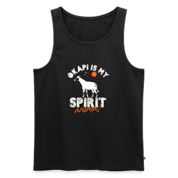 okapi is my spirit animal Design for an animal - Men's Premium Organic Tank Top - black - Front - AI Model Male 178 light (178cm)