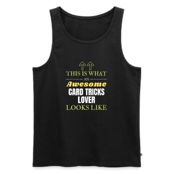 This is what an awesome Card tricks lover looks li - Men's Premium Organic Tank Top - black - Front - AI Model Male 178 light (178cm)