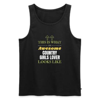 So sieht ein toller Country-Girls-Liebhaber aus - Männer Premium Bio Tank Top - Schwarz - Vorne - Michal (187cm)