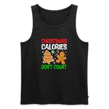 Christmas Calories Don't Count Gingerbread Cookie - Männer Premium Bio Tank Top - Schwarz - Vorne - Michal (187cm)