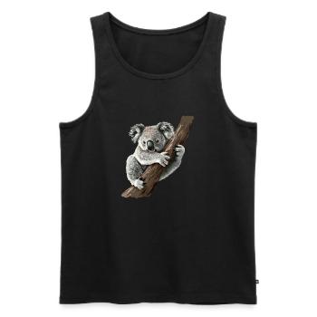Koalabär, Koala in Australien - Männer Premium Bio Tank Top - Schwarz - Vorne - Michal (187cm)