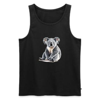 Koalabär, Koala in Australien - Männer Premium Bio Tank Top - Schwarz - Vorne - Michal (187cm)