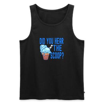 Sherbet Did You Hear The Scoop Cream - Men's Premium Organic Tank Top - black - Front - AI Model Male 178 light (178cm)