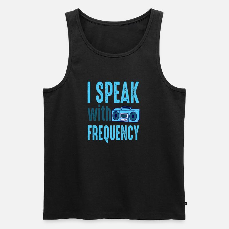 Amateur Sprechen mit Frequenz Amateurfunk - Männer Premium Bio Tank Top - Schwarz