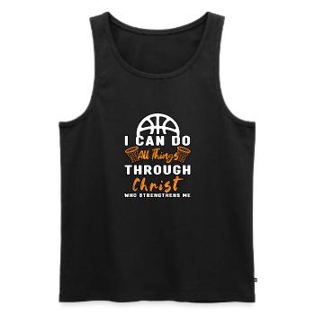 Le Christ qui me fortifie Basketball - Débardeur bio Premium Homme - noir - Devant - Michal (187cm)