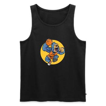 Basket Sports Baller Basketball Gorilla - Men's Premium Organic Tank Top - black - Front - Michal (187cm)