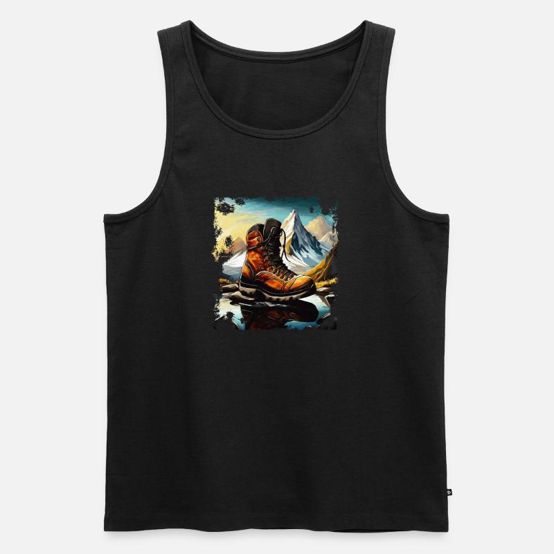 WANDERSCHUH - Männer Premium Bio Tank Top - Schwarz