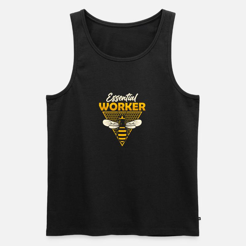 Essential Worker Beekeeper ApiaristBeekeeping - Männer Premium Bio Tank Top - Schwarz