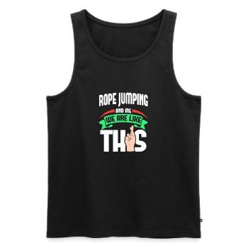 Rope Jumping Me sont comme - Débardeur bio Premium Homme - noir - Devant - Michal (187cm)