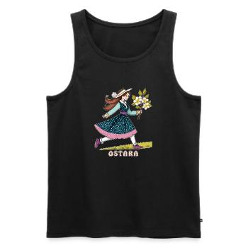 OSTARA ENFANT - Débardeur bio Premium Homme - noir - Devant - AI Model Male 178 light (178cm)