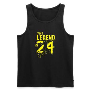 THE LEGEND 24 - Men's Premium Organic Tank Top - black - Front - AI Model Male 178 light (178cm)